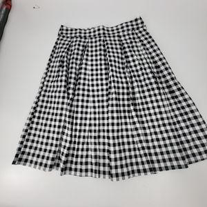 Buffalo Check Pleated Skirt